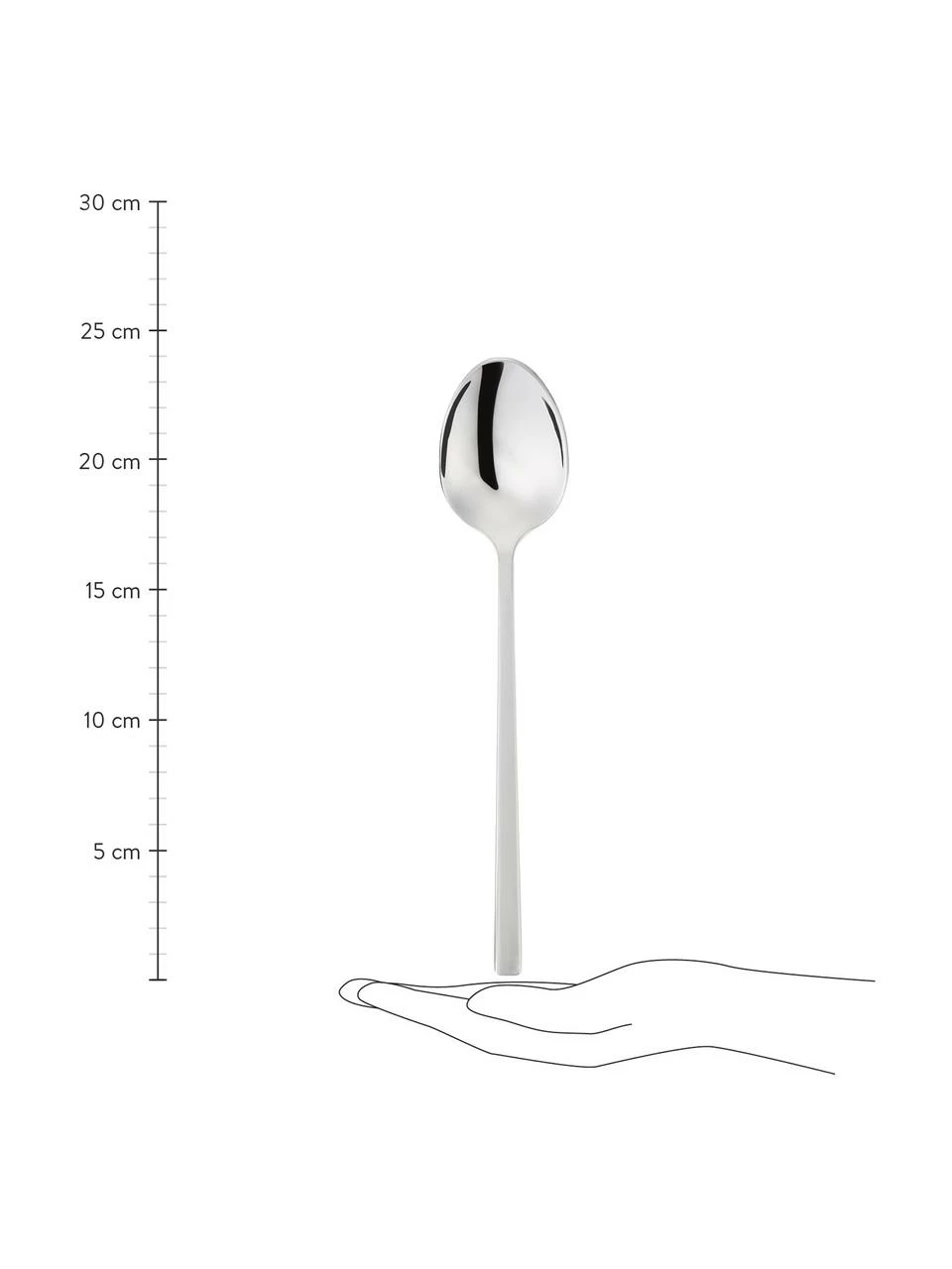 Westwing Collection Couvert à salade argenté pollisage haute brillance Shine, 2 élém., Long. 24 cm 5 Westwing Collection Couvert à salade argenté pollisage haute brillance Shine, 2 élém., Long. 24 cm – Image 3
