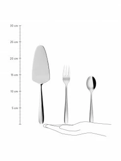 Couverts à gâteau argentés Tulip, 6 personnes (13 élém.), Lot de différentes tailles -Cuisine Soldes 2022 Couverts a gateau argentes Tulip 6 personnes 13 elem 2