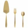 Couverts à gâteau dorés Tulip, 6 personnes (13 élém.), Lot de différentes tailles -Cuisine Soldes 2022 Couverts a gateau dores Tulip 6 personnes 13 elem
