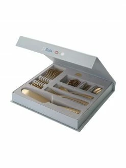 Couverts &agrave; g&acirc;teau dor&eacute;s Tulip, 6&nbsp;personnes (13&nbsp;&eacute;l&eacute;m.), Lot de différentes tailles -Cuisine Soldes 2022 Couverts a gateau dores Tulip 6 personnes 13 elem 3