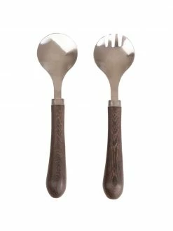 By On Couverts à salade avec poignée en bois de wengé Astrid, 2 élém., Long. 24 cm