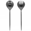 Couverts à salade design noir brillant Fer, 2 élém., long. 28 cm -Cuisine Soldes 2022 Couverts a salade design noir brillant Fer 2 elem