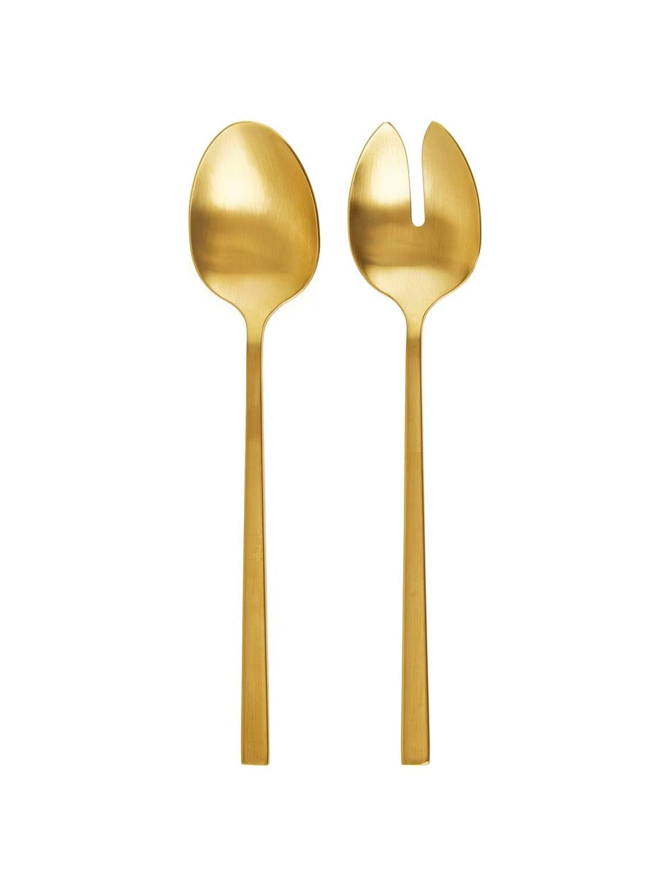 Westwing Collection Couverts à salade doré brossé mat Shine, 2 élém., Long. 24 cm 3 Westwing Collection Couverts à salade doré brossé mat Shine, 2 élém., Long. 24 cm