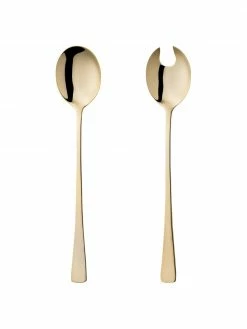 Couverts à salade dorés brillantes Matera, 2 élém., long. 27 cm