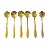 Cuillères à café dorées Flower, 6 élém., long. 12 cm -Cuisine Soldes 2022 Cuilleres a cafe dorees Flower 6 elem