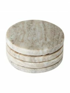 Westwing Collection Dessous de verre effet marbre Callum, 4 pièces, Ø 10 x haut. 1 cm -Cuisine Soldes 2022 Dessous de verre effet marbre Callum 4 pieces 5