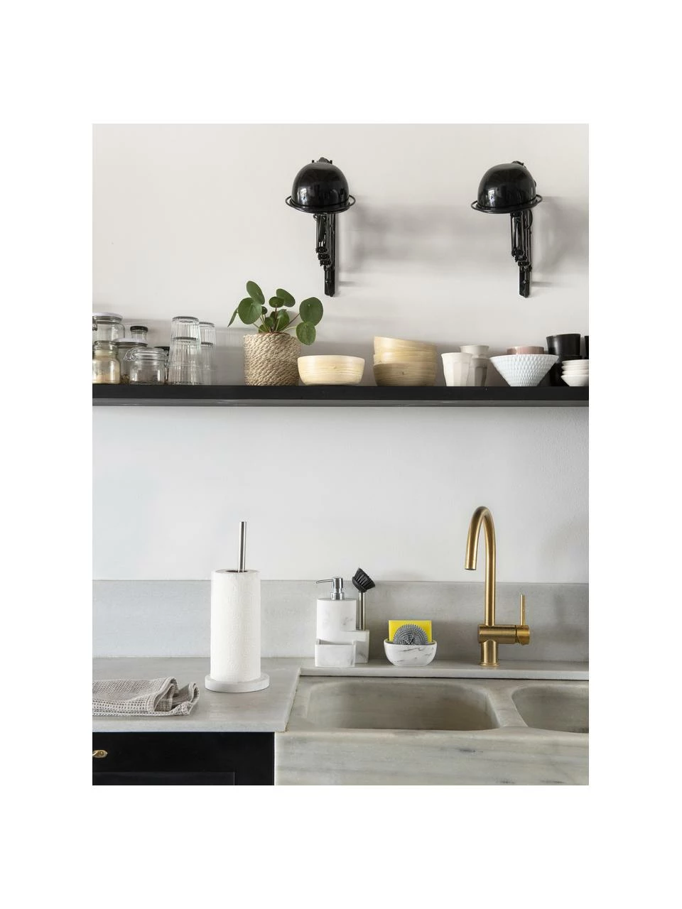 Andrea House Distributeur de savon blanc Galia, 3 élém., larg. 24 x haut. 12 cm 4 Andrea House Distributeur de savon blanc Galia, 3 élém., larg. 24 x haut. 12 cm – Image 2