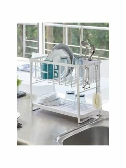 Yamazaki Égouttoir blanc Tower, larg. 41 x long. 33 cm -Cuisine Soldes 2022 Egouttoir blanc Tower 1