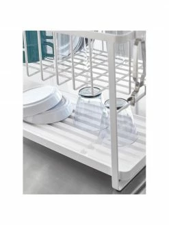 Yamazaki Égouttoir blanc Tower, larg. 41 x long. 33 cm -Cuisine Soldes 2022 Egouttoir blanc Tower 2