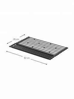 Yamazaki Égouttoir pliable noir Tower, larg. 42 x long. 26 cm -Cuisine Soldes 2022 Egouttoir pliable noir Tower 2