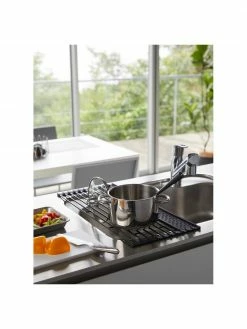 Yamazaki Égouttoir pliable noir Tower, larg. 42 x long. 26 cm -Cuisine Soldes 2022 Egouttoir pliable noir Tower 5