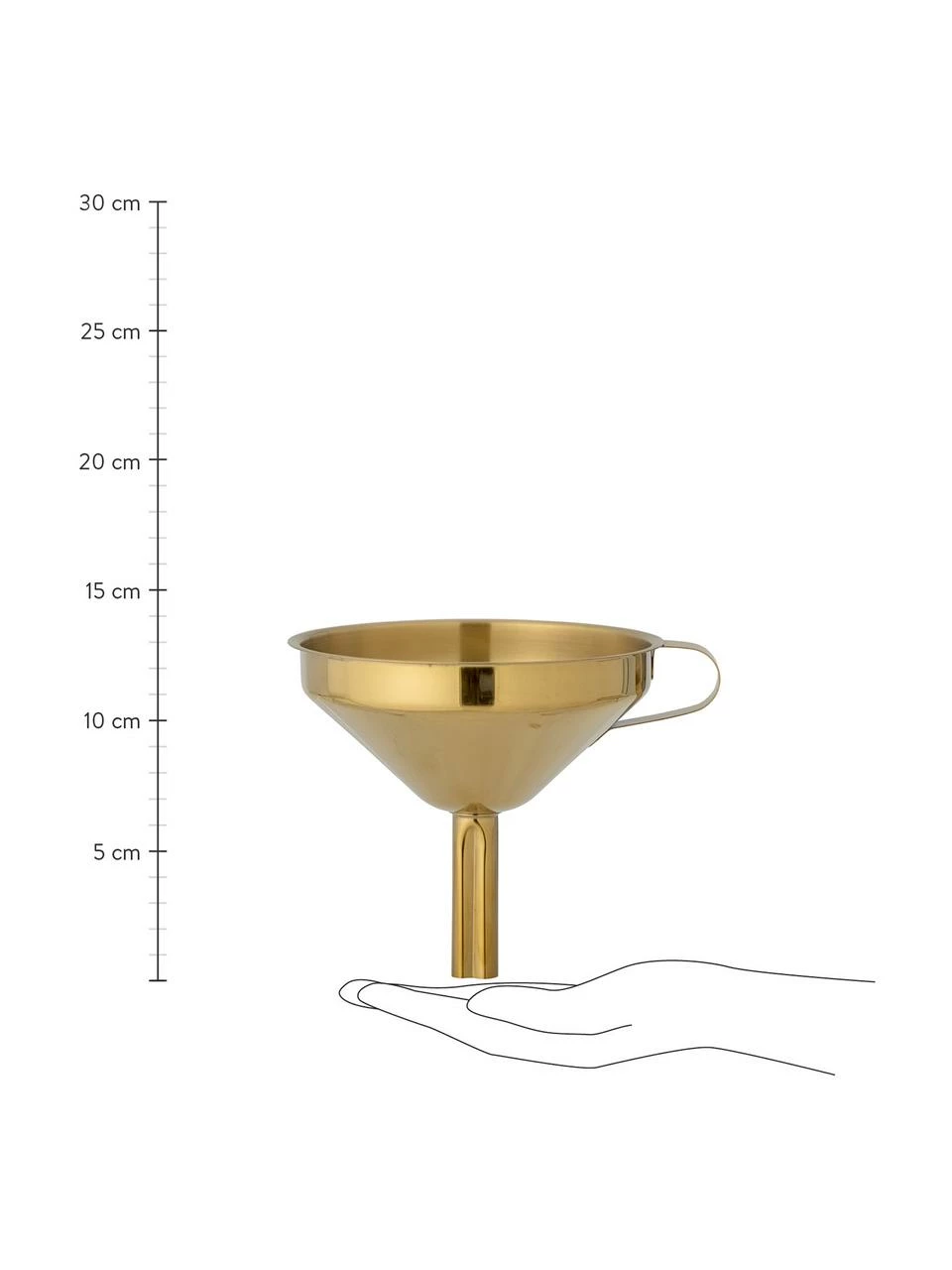 Bloomingville Entonnoir doré Finya, Ø 15 x haut. 13 cm 4 Bloomingville Entonnoir doré Finya, Ø 15 x haut. 13 cm – Image 2