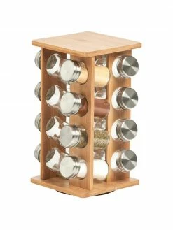Étagère à épices rotative en bambou Dahle, 17 élém., larg. 18 x haut. 30 cm, larg. 18 x haut. 30 cm, ch. 75 ml 9 Étagère à épices rotative en bambou Dahle, 17 élém., larg. 18 x haut. 30 cm, larg. 18 x haut. 30 cm, ch. 75 ml -Cuisine Soldes 2022 Etagere a epices rotative en bambou Dahle 17 elem larg 18 x haut 30 cm 2