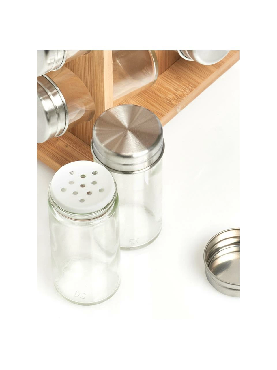 Étagère à épices rotative en bambou Dahle, 17 élém., larg. 18 x haut. 30 cm, larg. 18 x haut. 30 cm, ch. 75 ml 6 Étagère à épices rotative en bambou Dahle, 17 élém., larg. 18 x haut. 30 cm, larg. 18 x haut. 30 cm, ch. 75 ml – Image 4