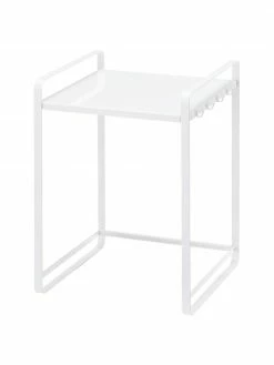 Yamazaki Étagère de cuisine coulissante blanche Tower, larg. 43-74 x haut. 50 cm