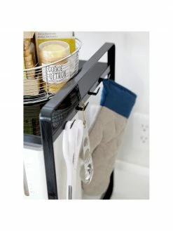 Yamazaki Étagère de cuisine coulissante noire Tower, larg. 43-74 x haut. 50 cm -Cuisine Soldes 2022 Etagere de cuisine coulissante noire Tower 4