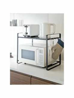 Yamazaki Étagère de cuisine coulissante noire Tower, larg. 43-74 x haut. 50 cm -Cuisine Soldes 2022 Etagere de cuisine coulissante noire Tower 5