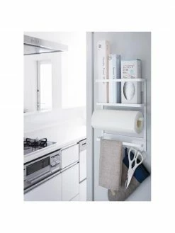 Yamazaki Étagère latérale magnétique blanche Tower, larg. 25 x long. 34 cm -Cuisine Soldes 2022 Etagere laterale magnetique blanche Tower 2