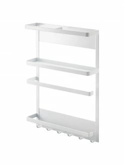Yamazaki Étagère latérale magnétique blanche Tower, larg. 25 x long. 34 cm