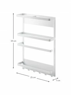 Yamazaki Étagère latérale magnétique blanche Tower, larg. 25 x long. 34 cm -Cuisine Soldes 2022 Etagere laterale magnetique blanche Tower 3