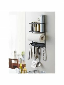 Yamazaki Étagère latérale magnétique noir Tower, larg. 25 x long. 34 cm 10 Yamazaki Étagère latérale magnétique noir Tower, larg. 25 x long. 34 cm -Cuisine Soldes 2022 Etagere laterale magnetique noir Tower 2