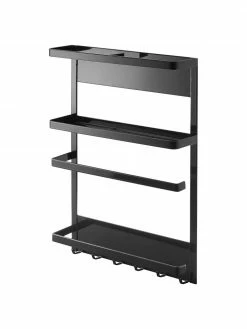 Yamazaki Étagère latérale magnétique noir Tower, larg. 25 x long. 34 cm