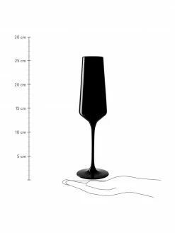Leonardo Flûte à champagne noire Etna, 2 pièces, Ø 8 x haut. 26 cm, 280 ml -Cuisine Soldes 2022 Flute a champagne noire Etna 2 pieces 2