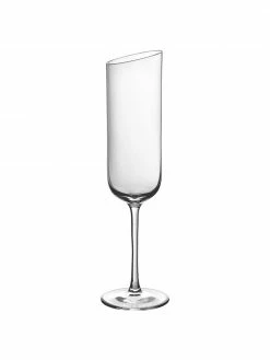 Villeroy & Boch Flûte à champagne transparente NewMoon,, 4 pièces, Ø 5 x haut. 23 cm, 170 ml
