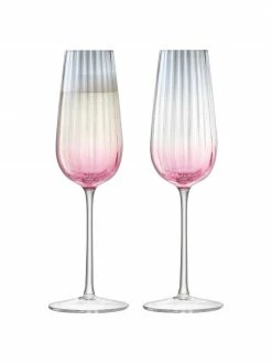 Lsa International Flûte à champagne verre teinté Dusk, 2 pièces, Ø 6 x haut. 23 cm, 250 ml