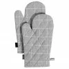 Ladelle Gants de cuisine gris Eco Check, 2 pièces, larg. 18 x long. 33 cm