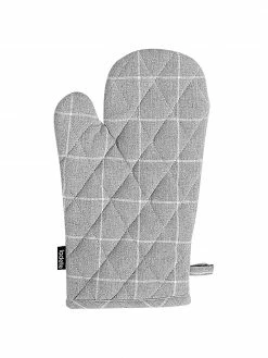 Ladelle Gants de cuisine gris Eco Check, 2 pièces, larg. 18 x long. 33 cm -Cuisine Soldes 2022 Gants de cuisine gris Eco Check 2 pieces 2