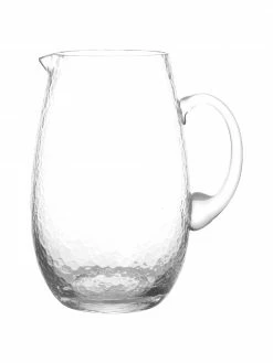 Broste Copenhagen Grand pichet soufflé bouche Hammered, 2L, Ø 14 x haut. 22 cm, 2 L