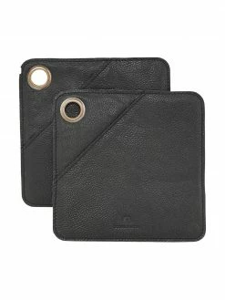 House Doctor Manique en cuir Square, 2 pièces, larg. 21 x long. 21 cm