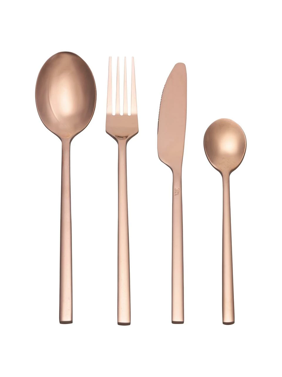 Villa D'Este Home Tivoli Ménagère acier inoxydable rose doré Stylo, 6 personnes (24 élém.), Lot de différentes tailles 3 Villa D'Este Home Tivoli Ménagère acier inoxydable rose doré Stylo, 6 personnes (24 élém.), Lot de différentes tailles