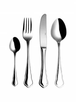 Ménagère argentée Lotus, 6 personnes (24 élém.), Lot de différentes tailles