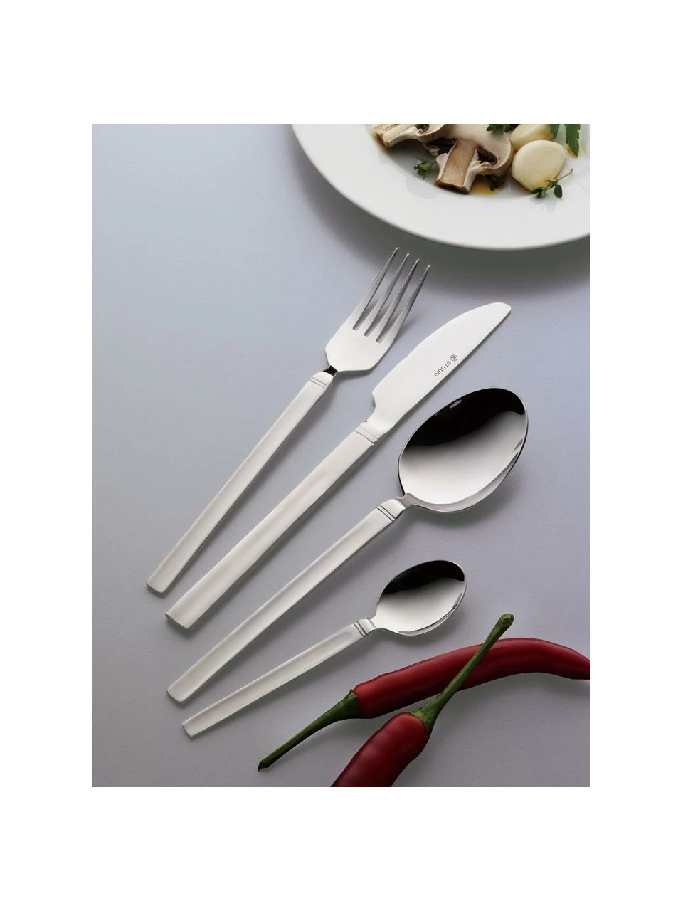 Ménagère argentée Studio, 6 personnes (24 élém.), Lot de différentes tailles 4 Ménagère argentée Studio, 6 personnes (24 élém.), Lot de différentes tailles – Image 2