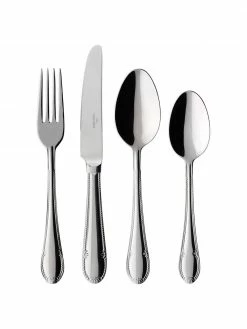 Villeroy & Boch Ménagère argentée brillante Mademoiselle, 6 personnes (24 élém.), Lot de différentes tailles