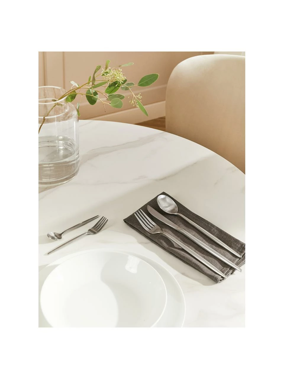 Westwing Collection Ménagère argentée brossée Shimmer, couverts de différentes tailles, 1 personne (5 élém.) 4 Westwing Collection Ménagère argentée brossée Shimmer, couverts de différentes tailles, 1 personne (5 élém.) – Image 2