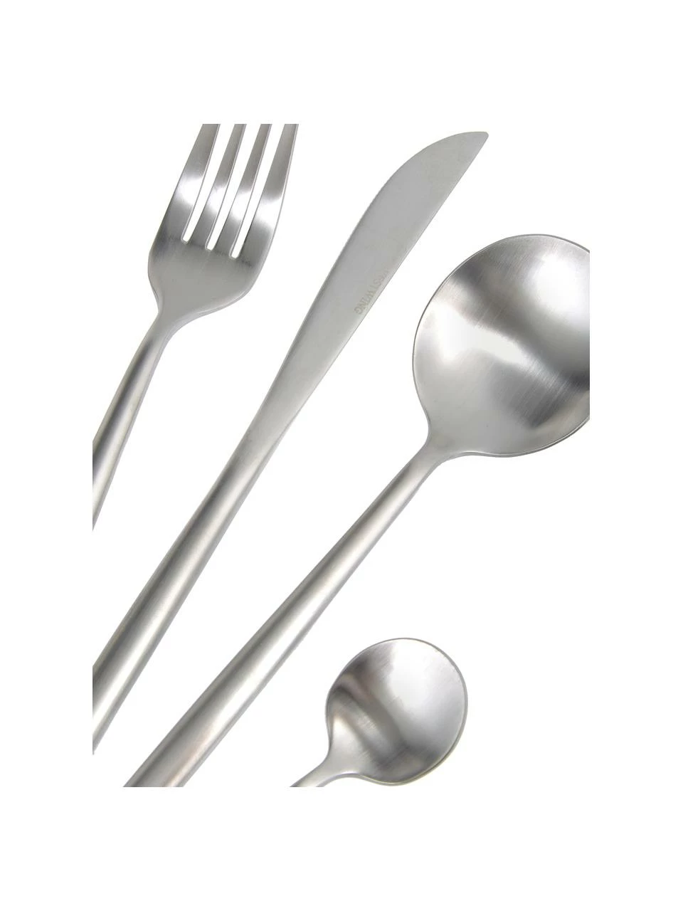 Westwing Collection Ménagère argentée brossée Shimmer, couverts de différentes tailles, 1 personne (5 élém.) 7 Westwing Collection Ménagère argentée brossée Shimmer, couverts de différentes tailles, 1 personne (5 élém.) – Image 5