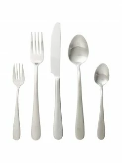 Westwing Collection Ménagère argentée mat brossé Francine, 4 personnes (20 élém.), 4 personnes (20 élém.)