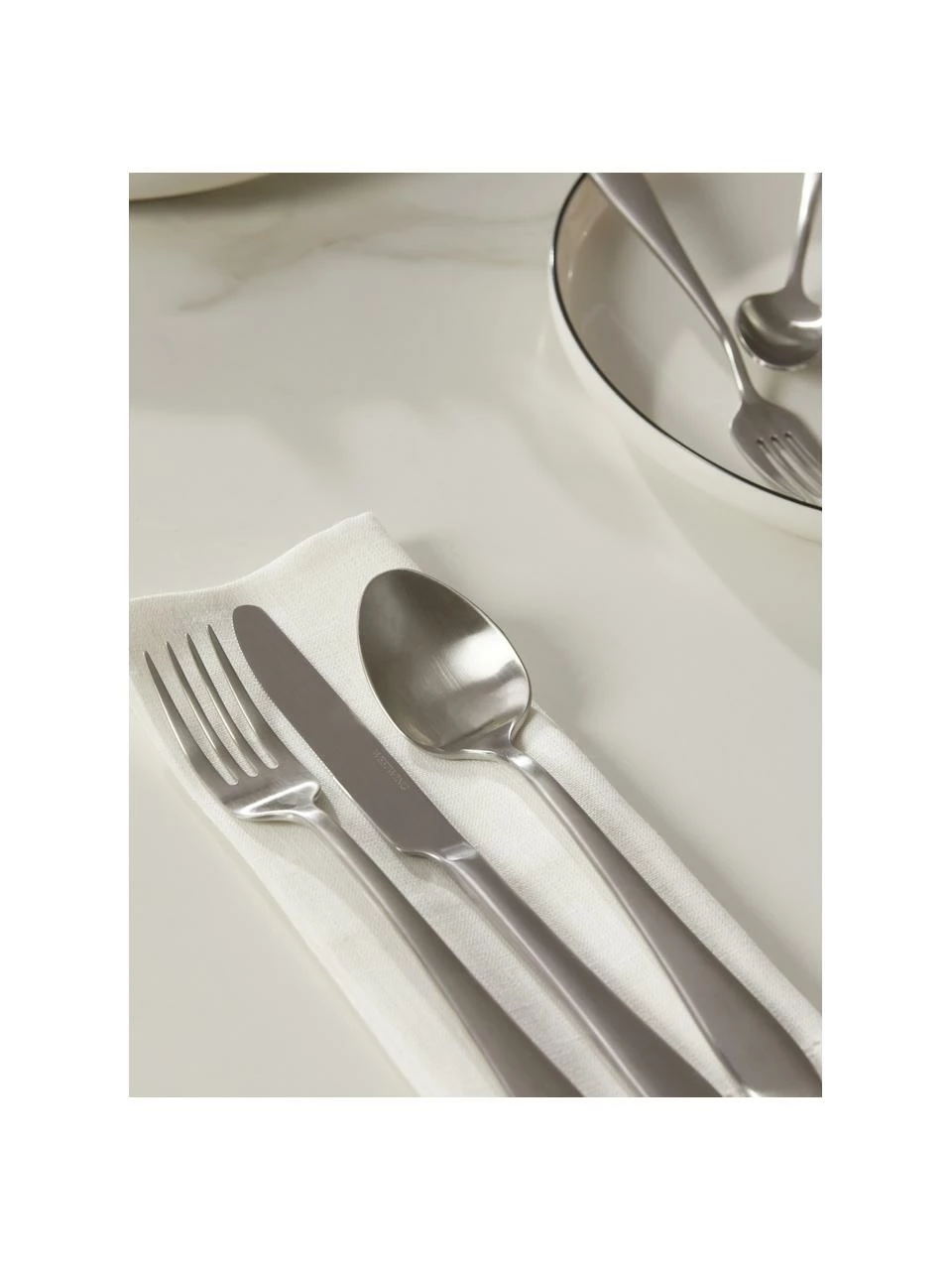 Westwing Collection Ménagère argentée mat brossé Francine, 4 personnes (20 élém.), 4 personnes (20 élém.) 6 Westwing Collection Ménagère argentée mat brossé Francine, 4 personnes (20 élém.), 4 personnes (20 élém.) – Image 4