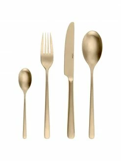 Ménagère dorée Anemone, 4 personnes (16 élém.), Lot de différentes tailles