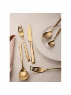 Ménagère dorée Anemone, 4 personnes (16 élém.), Lot de différentes tailles 12 Ménagère dorée Anemone, 4 personnes (16 élém.), Lot de différentes tailles -Cuisine Soldes 2022 Menagere doree Anemone 4 personnes 16 elem 4