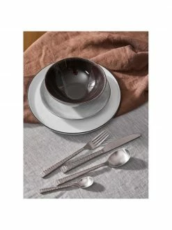 Broste Copenhagen Ménagère en argent avec manche martelée Hune, 4 personnes (16 élém.), long. 24 cm -Cuisine Soldes 2022 Menagere en argent avec manche martelee Hune 4 personnes 16 elem 2