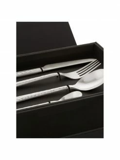 Broste Copenhagen Ménagère en argent avec manche martelée Hune, 4 personnes (16 élém.), long. 24 cm -Cuisine Soldes 2022 Menagere en argent avec manche martelee Hune 4 personnes 16 elem 5