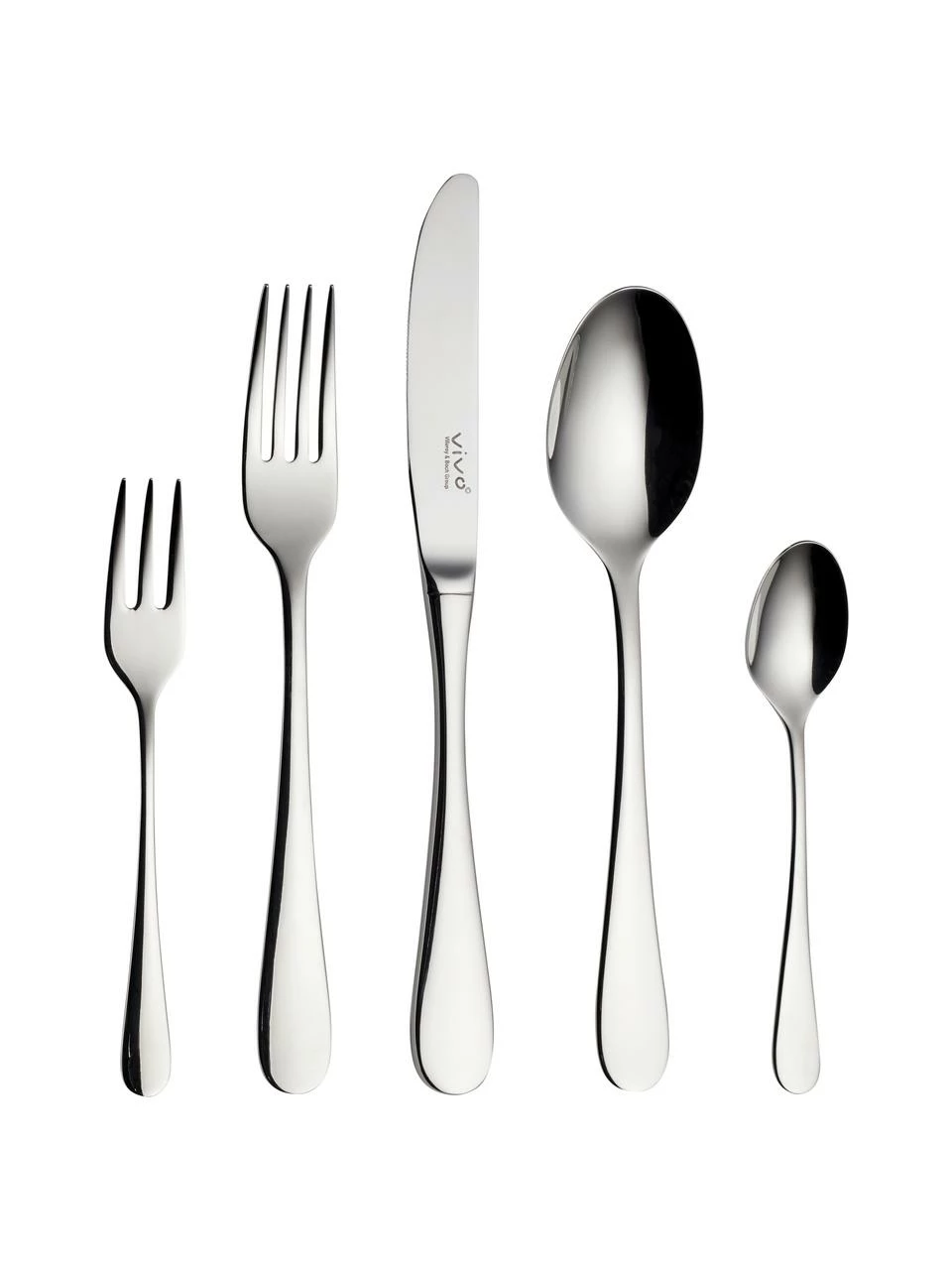 Villeroy & Boch Ménagère en argent brillant New Sweet, 6 personnes (30 pièces), Lot de différentes tailles 3 Villeroy & Boch Ménagère en argent brillant New Sweet, 6 personnes (30 pièces), Lot de différentes tailles