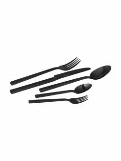 Westwing Collection Ménagère noir Shine, lots de différentes quantités de couverts, 1 personne (5 élém.) -Cuisine Soldes 2022 Menagere noir Shine lots de differentes quantites de couverts 5