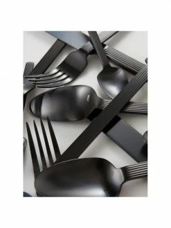 Ménagère noire avec motif rainuré sur le manche Lexi, 6 personnes (24 élém.), 6 personnes (24 élém.) -Cuisine Soldes 2022 Menagere noire avec motif rainure sur le manche Lexi 6 personnes 24 elem 3