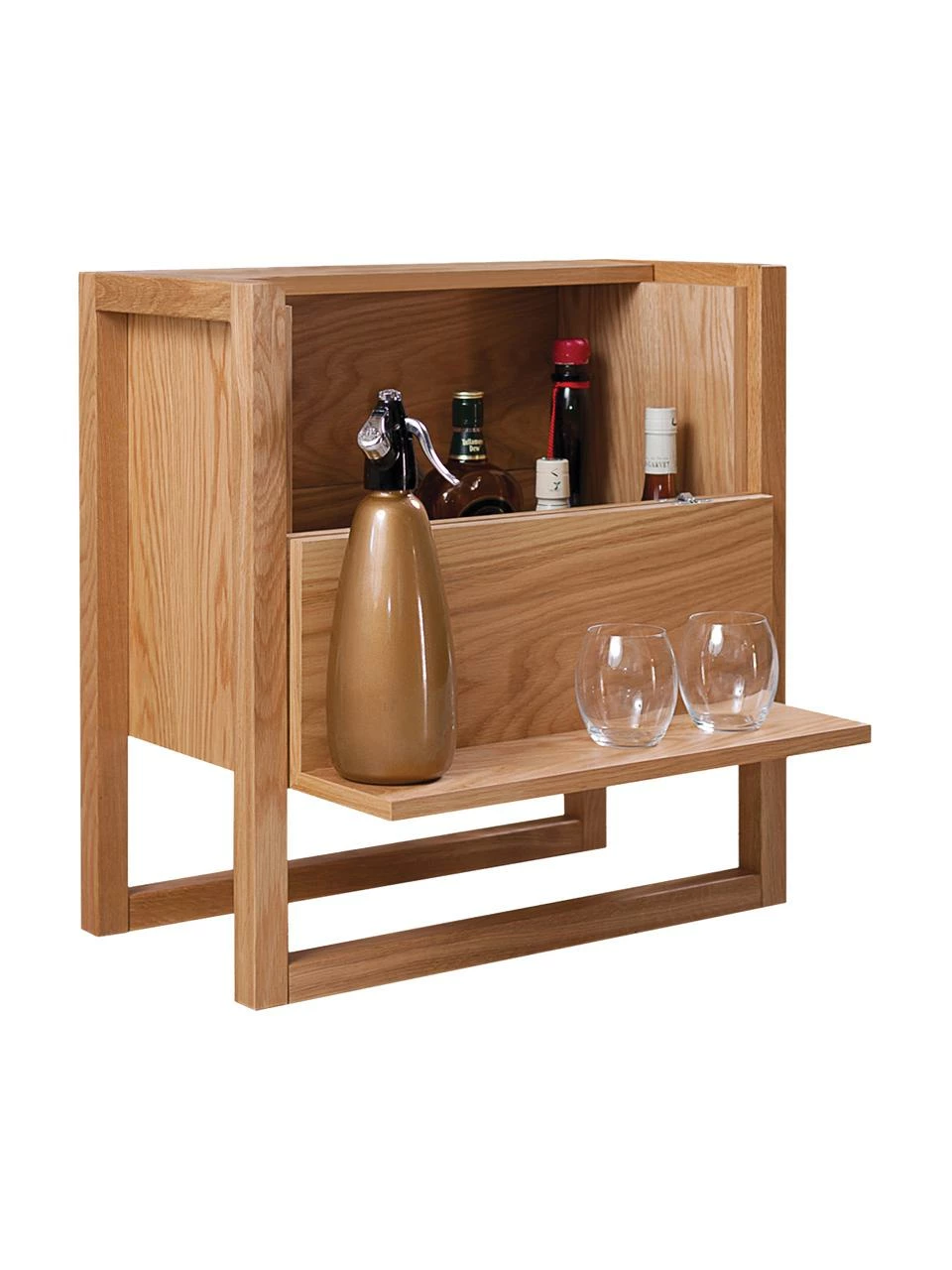 Woodman Mini bar bois de chêne NewEst, larg. 59 x haut. 60 cm 3 Woodman Mini bar bois de chêne NewEst, larg. 59 x haut. 60 cm