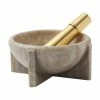 Nordal Mortier en marbre avec pilon doré Rocoto, 2 élém., Ø 17 x haut. 8 cmSeulement 1 produit disponible -Cuisine Soldes 2022 Mortier en marbre avec pilon dore Rocoto 2 elem